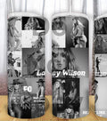 20oz Black/White Lainey Collage Tumbler